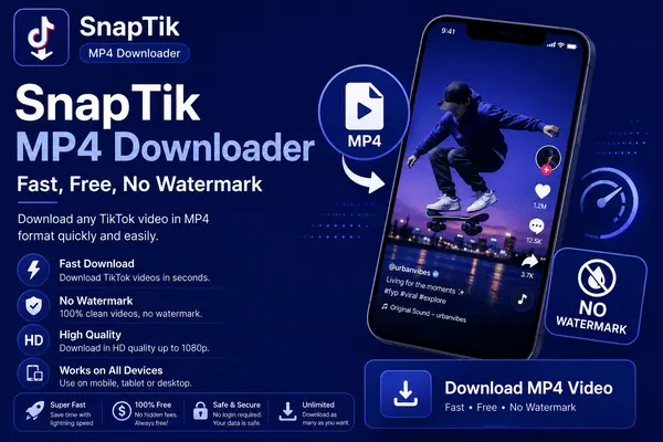SnapTik MP4 Downloader – Fast, Free, No Watermark